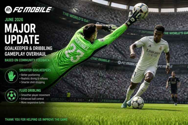 découvrez la mise à jour fc mobile de juin 2026 qui améliore la gestion des gardiens et des dribbles, intégrant les retours précieux des joueurs pour une expérience de jeu optimisée.