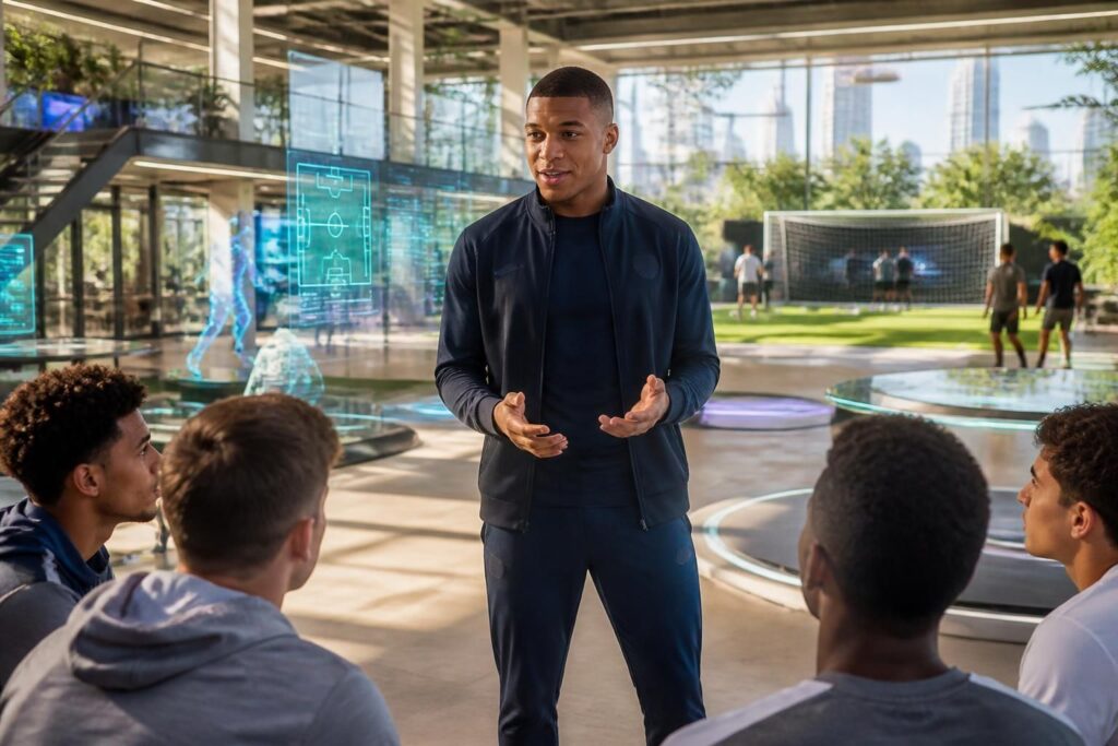 découvrez ea sports fc 27, où kylian mbappé devient mentor dans 'the grounds', un espace social innovant offrant une expérience immersive unique aux joueurs.