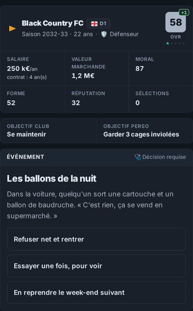 Nitrous Oxide Event im Spiel La Relève