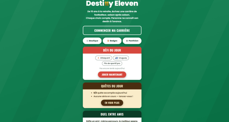 Découvrez le guide complet de Destiny Eleven pour maîtriser toutes les astuces et stratégies et devenir un expert du jeu.