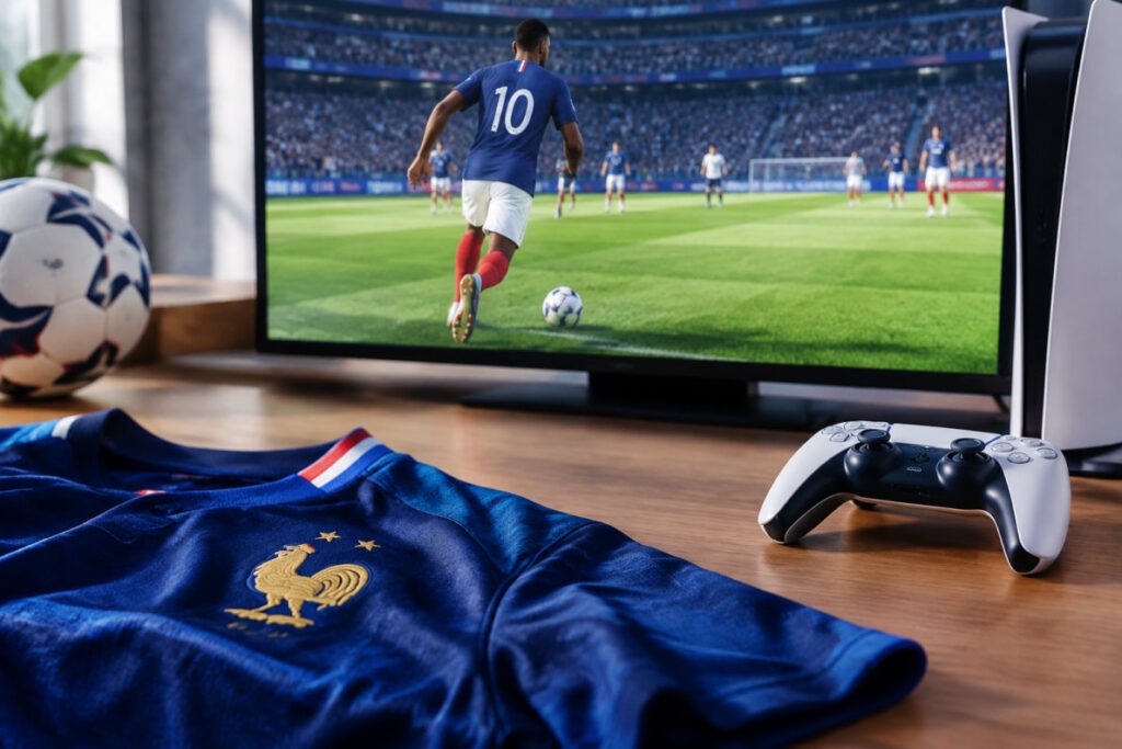 Visuel officiel du partenariat entre Konami et la FFF pour eFootball équipe de France