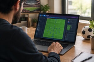 Interface tactique de Football Manager 27 gratuit en aperçu avant la sortie officielle